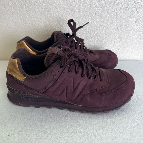 New Balance Shoes - New Balance 574 Super Nova Burgundy Red & Gold Sneaker size 11